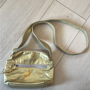 Vintage Gold Leather Purse